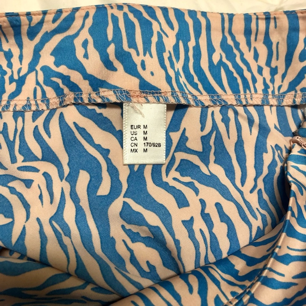 Women Zebra Print Drawstring Ruched Side Mini Skirt Bodycon Satin Skirt size M - Picture 5 of 8